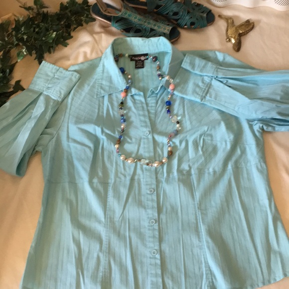 Lane Bryant Double Stripes Blouse - Picture 3 of 8